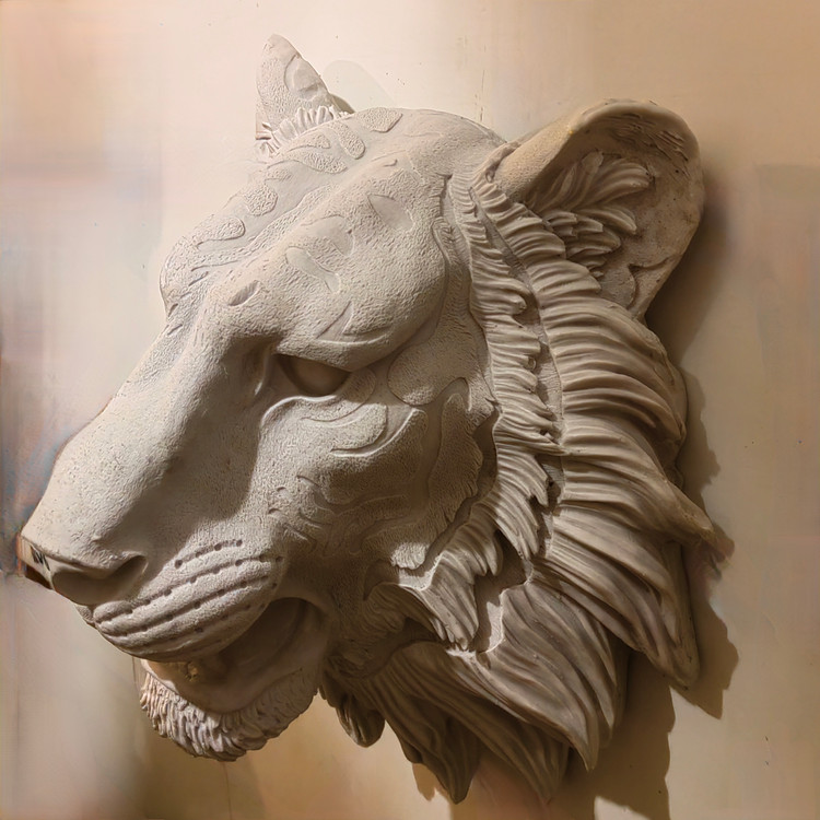 مجسمه سردیس ببر دیواری کد97