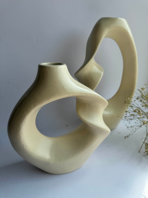 ست گلدان رومیزی دکوراتیو مدل پیچک کد656