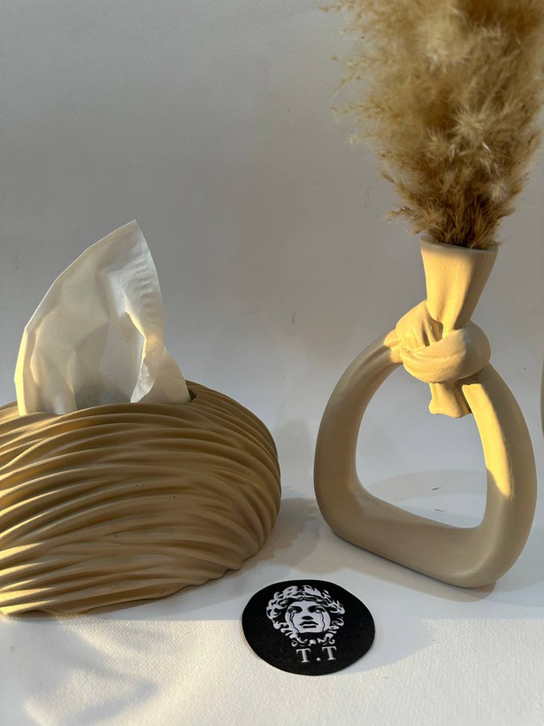 باکس دستمال و گلدان دکوراتیو مدرن