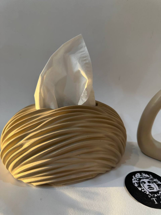 ست جادستمال کاغذی و گلدان رومیزی طرح گره کد836