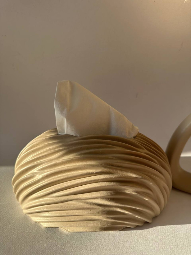 ست جادستمال کاغذی و گلدان رومیزی طرح گره کد836
