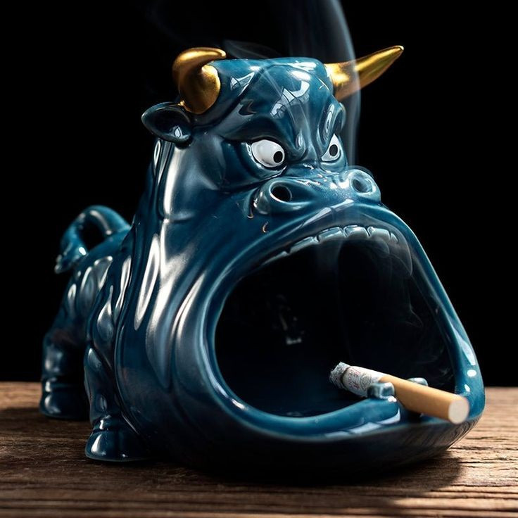 زیرسیگاری مدرن طرح گاو خشمگین کد849