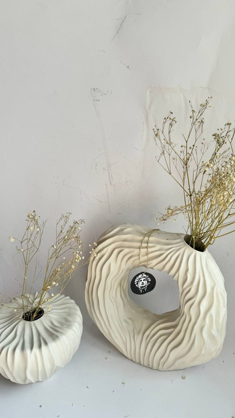 ست گلدان رومیزی مدرن طرح دفرمه چروک کد909