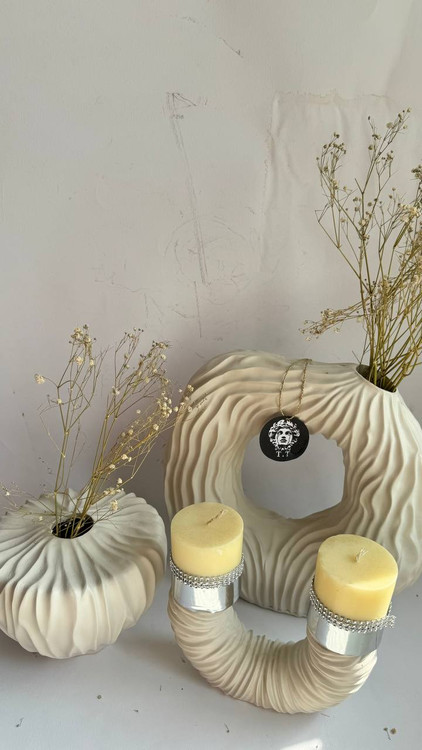 گلدان و جاشمعی رومیزی