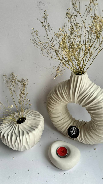 گلدان و جاشمعی رومیزی