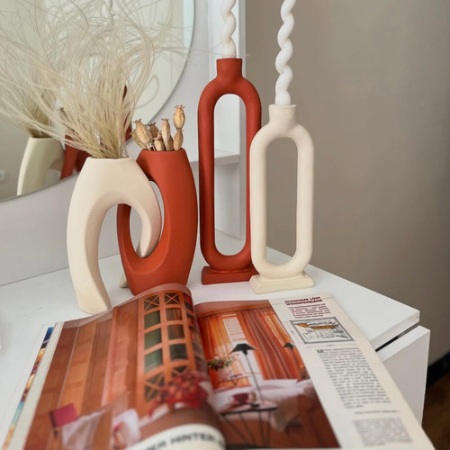 جاشمعی و گلدان رومیزی دکوراتیو