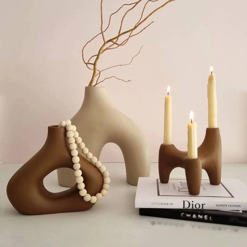 گلدان و جاشمعی رومیزی