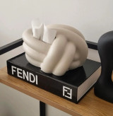 گلدان و باکس دستمال کاغذی رومیزی طرح گره