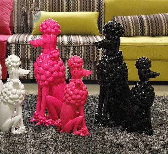 سگ پودل کنار سالنی