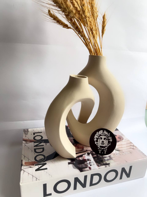ست گلدان رومیزی دکوراتیو مدل گره توهم کد۲۹۲۵