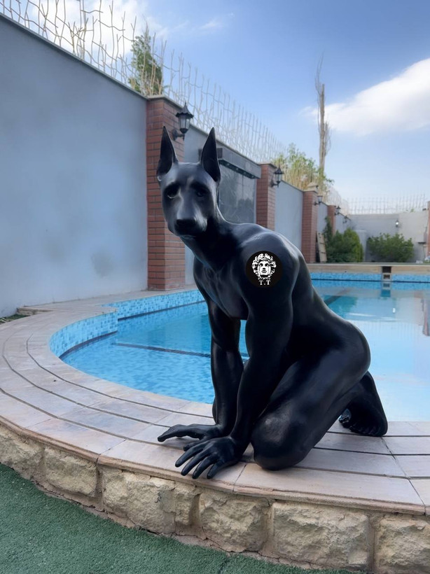 مجسمه کنارسالنی مدل گرگینه کد۲۹۲۷
