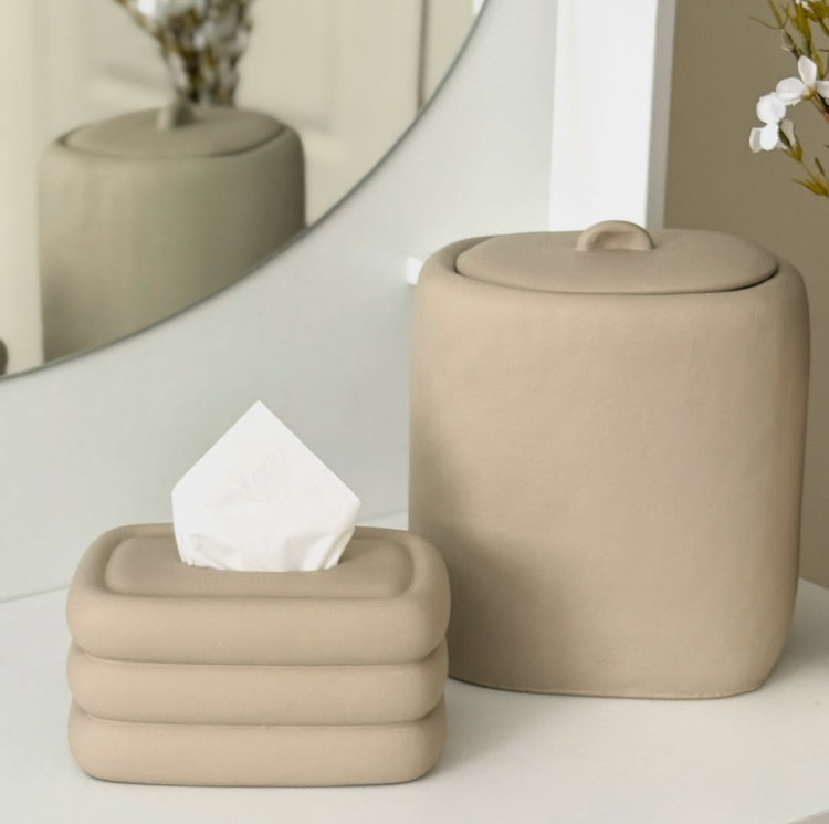 ست سطل و جا دستمال کاغذی