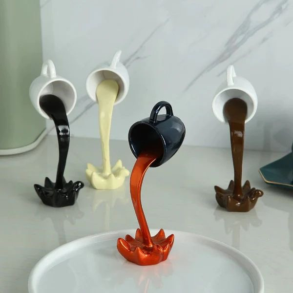 مجسمه رومیزی کاپ و قهوه مخصوص دیزاین کافه کد3508