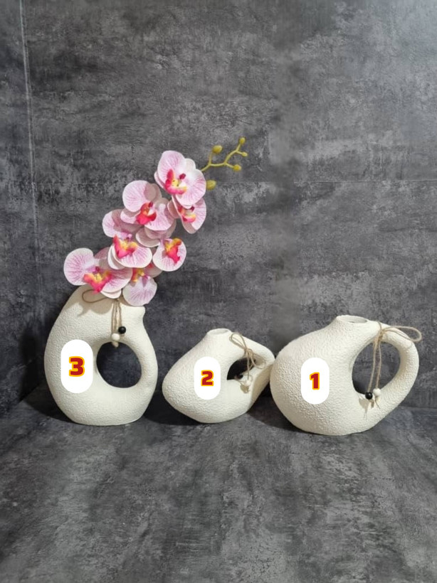 گلدان رومیزی دکوراتیو مدل تکسچر دسته دار کد۳۸۲۶(دارای سایزبندی)