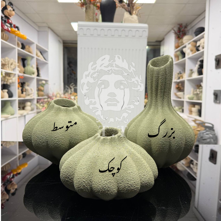 گلدان دکوری رومیزی مدل غنچه تکسچر دفرمه کد۳۹۱۴(دارای سایزبندی)