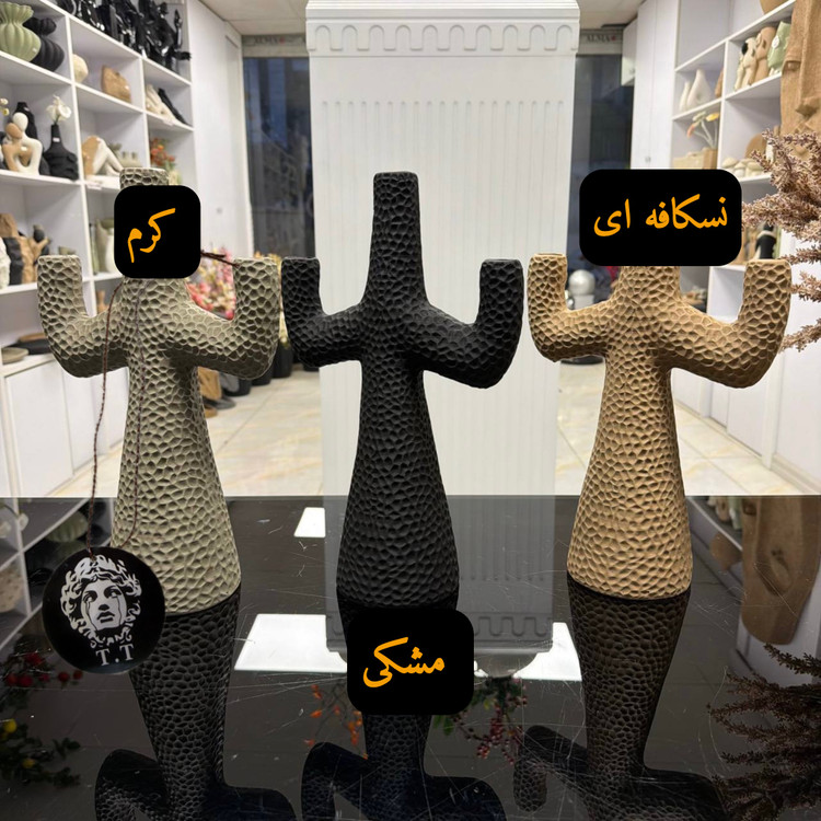 جاشمعی 3 شعله رومیزی مدل کاکتوس کد۳۱۹۱