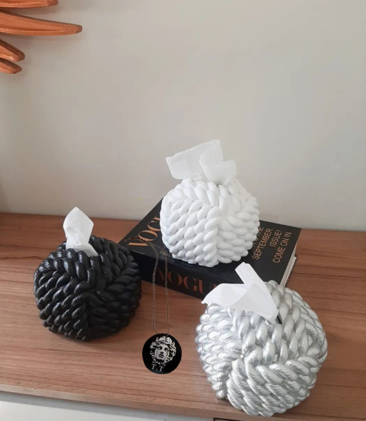 جادستمال کاغذی رومیزی طرح کاموا کد707