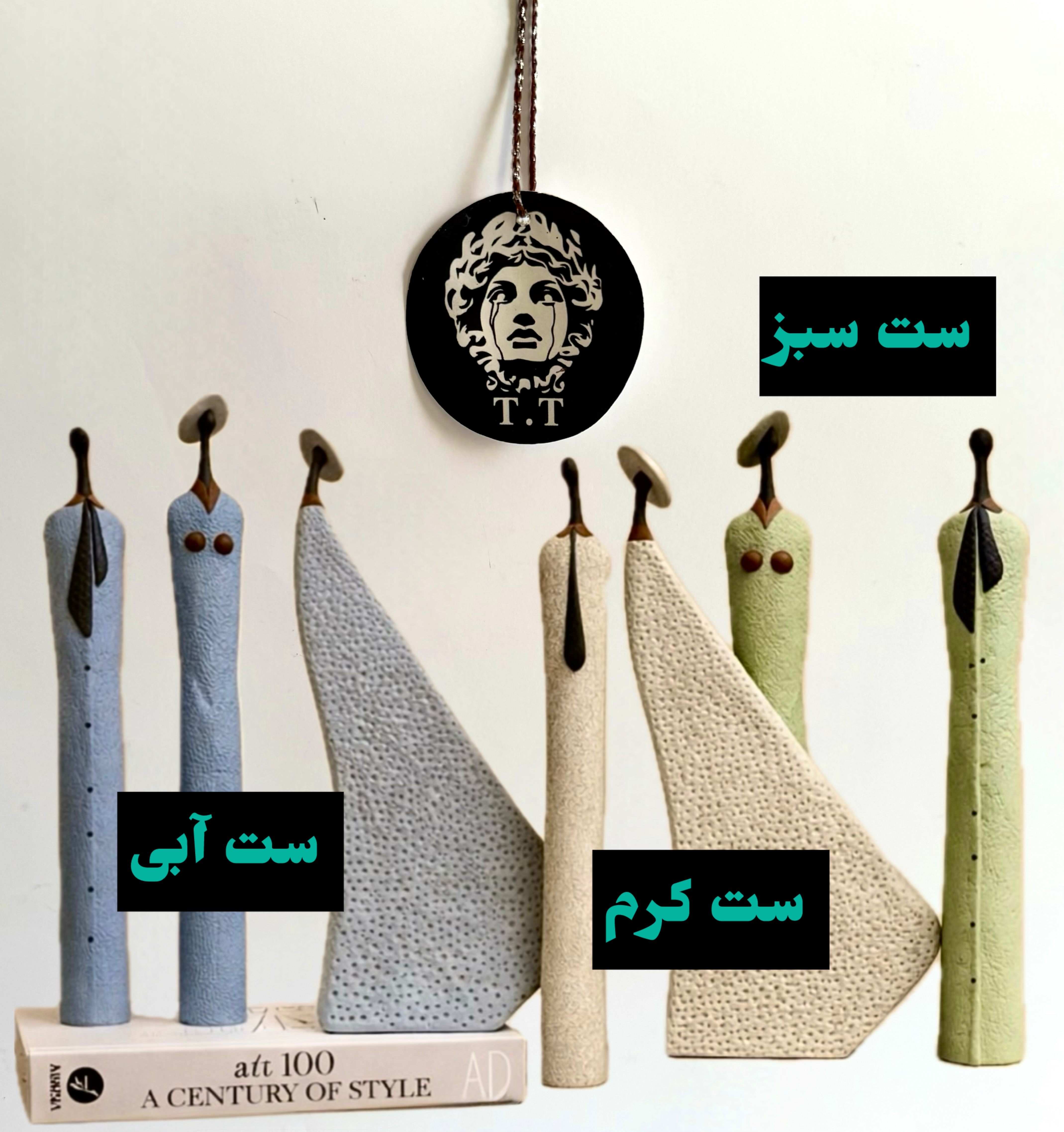 ست مجسمه دکوری رومیزی مدل مادام و موسیو کبریتی کد۳۳۵۵