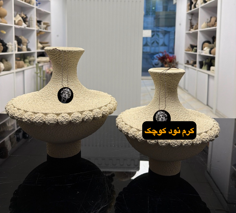 گلدان دکوراتیو رومیزی مدل پایه دار دور توپی کد20477