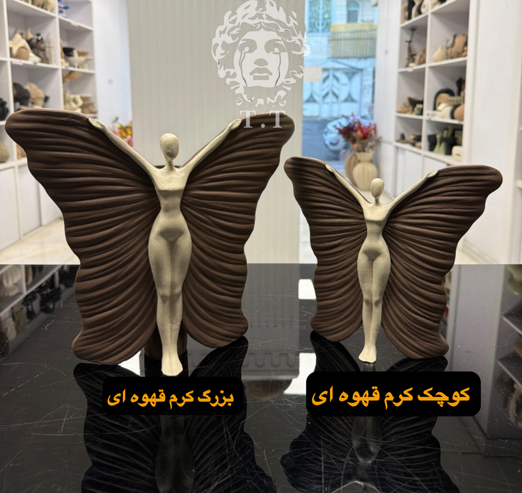 گلدان/جاقلم رومیزی مدل پروانه کد 20455