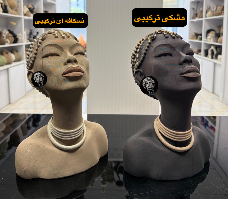 مجسمه دکوری رومیزی مدل آفریقایی با تاج مرواریدی کد616