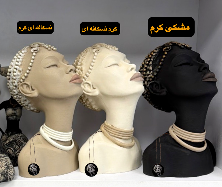 مجسمه دکوری رومیزی مدل آفریقایی با تاج مرواریدی کد616