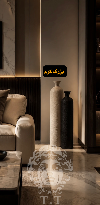 گلدان کنار سالنی مدل استوانه تکسچر کد۴٢۵٠