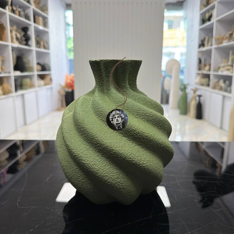 گلدان دکوری رومیزی تکسچر مدل موج کد ۳۹۱۵