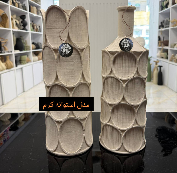 گلدان دکوری رومیزی مدل پولکی شیاردار در دو مدل کد4585