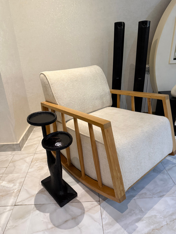 میز عسلی کنار مبلی دو سینی بافت تکسچر کد۴٢۶٠